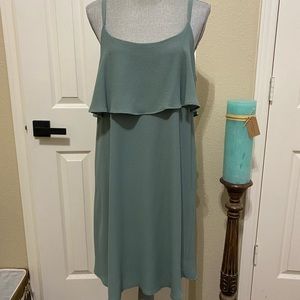 Sage colored dress by Bobeau
